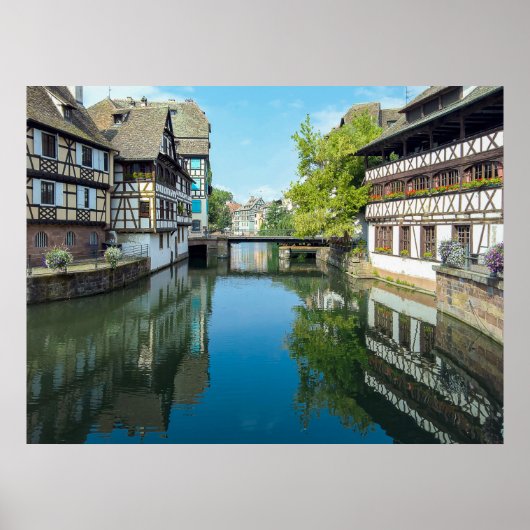 kanaal in Straatsburg Frankrijk Poster (Voorkant)