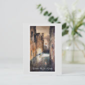 Kanaal in Venetië, Poster van Italië Briefkaart (Staand voorkant)