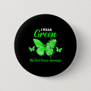 Kanaal Kanker Bewustzijn Ik Draag Groene Vlinder Ronde Button 5,7 Cm