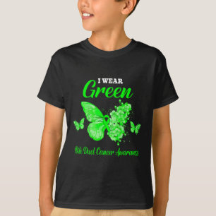 Kanaal Kanker Bewustzijn Ik Draag Groene Vlinder T-shirt