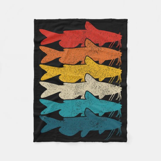 Kanaal Meerval Vintage Vis Meerval Vissen Fleece Deken (Voorkant)