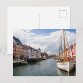 Kanaal met Boats | Kopenhagen Briefkaart (Voorkant / Achterkant)