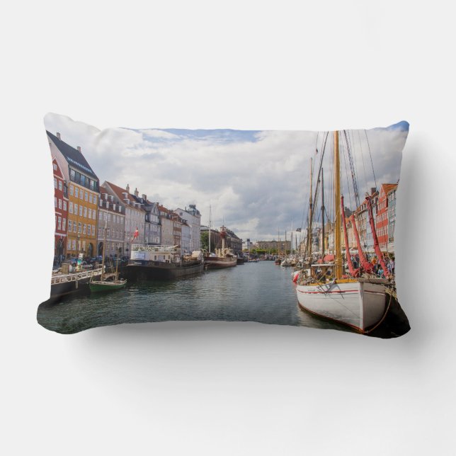 Kanaal met boten | Kopenhagen Kussen (Voorkant)