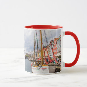 Kanaal met boten Kopenhagen Mok