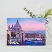 Kanaal met gondels en kerk in Venetië (Staand voorkant)