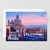 Kanaal met gondels en kerk in Venetië (Voorkant / Achterkant)