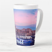 Kanaal met gondels en kerk in Venetië Latte Mok (Rechterhoek)