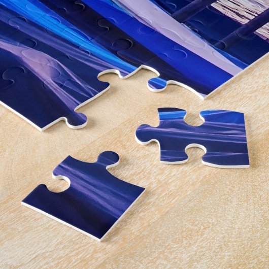 Kanaal met gondels en kerk in Venetië Legpuzzel (Zijkant)