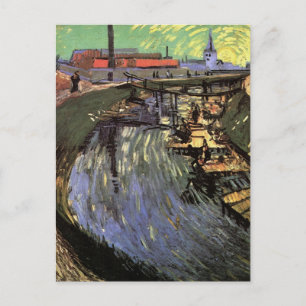 Kanaal met Vrouwen Wassen door Vincent van Gogh Briefkaart