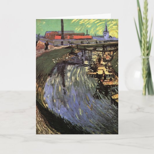 Kanaal met Vrouwen Wassen door Vincent van Gogh Kaart (Voorkant)
