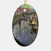 Kanaal met Vrouwen Wassen door Vincent van Gogh Keramisch Ornament (Links)