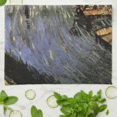 Kanaal met Vrouwen Wassen door Vincent van Gogh Theedoek (Gevouwen)