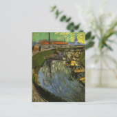 Kanaal met Washerwomen, Vincent van Gogh Briefkaart (Staand voorkant)