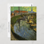 Kanaal met Washerwomen, Vincent van Gogh Briefkaart (Voorkant / Achterkant)