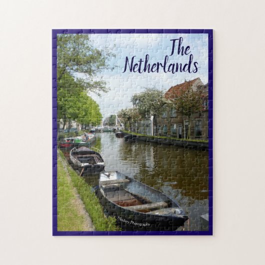 Kanaal Nederland en Boats Legpuzzel (Verticaal)