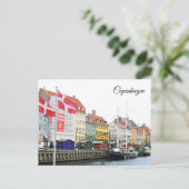 Kanaal Nyhavn in Kopenhagen, Denemarken Briefkaart (Staand voorkant)