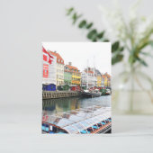 Kanaal Nyhavn in Kopenhagen, Denemarken Briefkaart (Staand voorkant)