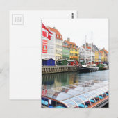 Kanaal Nyhavn in Kopenhagen, Denemarken Briefkaart (Voorkant / Achterkant)