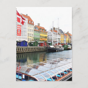 Kanaal Nyhavn in Kopenhagen, Denemarken Briefkaart