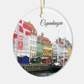Kanaal Nyhavn in Kopenhagen, Denemarken Keramisch Ornament (Links)
