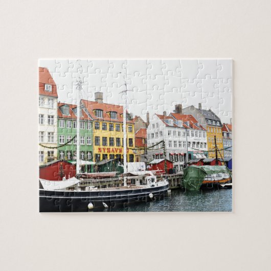 Kanaal Nyhavn in Kopenhagen, Denemarken Legpuzzel (Horizontaal)