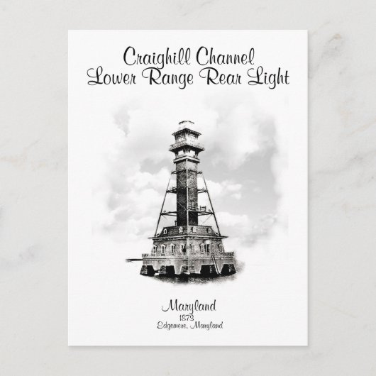 Kanaal onderaan bereik achteraan licht Md Briefkaart (Voorkant)