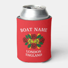 Kanaal smalboot rode rozen bootnaam blikjeskoeler