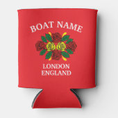 Kanaal smalboot rode rozen bootnaam blikjeskoeler (Voorkant)
