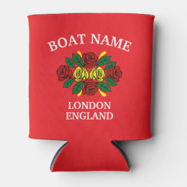 Kanaal smalboot rode rozen bootnaam blikjeskoeler