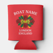 Kanaal smalboot rode rozen bootnaam blikjeskoeler (Achterkant)