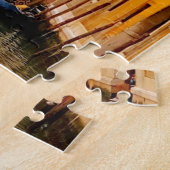 Kanaal tussen Venetië-huizen met gondolas, Italië Legpuzzel (Zijkant)