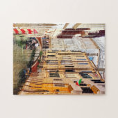 Kanaal tussen Venetië-huizen met gondolas, Italië Legpuzzel (Horizontaal)