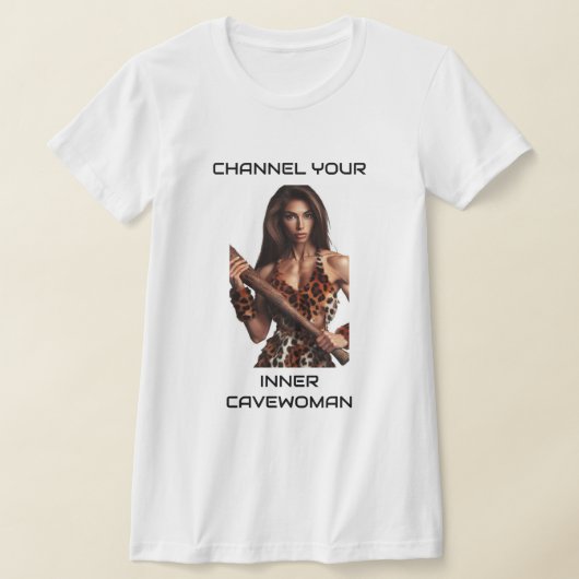 Kanaal uw Inner Cavewoman T-shirt (Laagn)