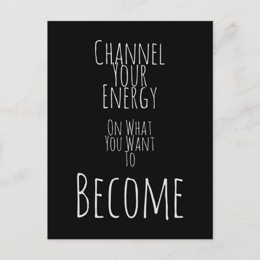 Kanaal uw positieve energiebevestiging briefkaart (Voorkant)