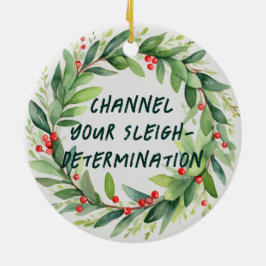 Kanaal Uw Sleigh-determinatioChristmas Ornament