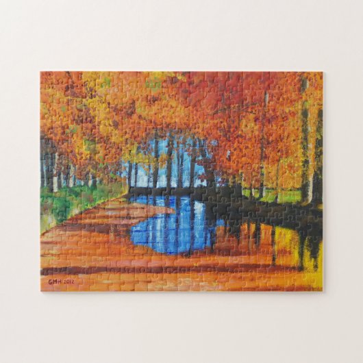 Kanaal van Puzzle in het najaar Legpuzzel (Horizontaal)