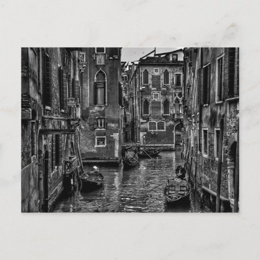 Kanaal van Venetië-italiaanse gondola Briefkaart (Voorkant)