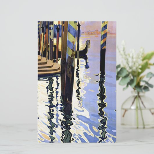 Kanaal van Venetië Italië Reizen Oud Briefpapier (Staand voorkant)