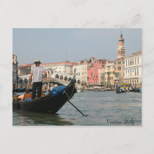 Kanaal van Venetië met brug Briefkaart