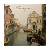 Kanaal van Venice Trivet Tile Tegeltje (Voorkant)