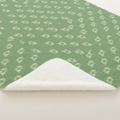 Kanaalbloemen op de bleke groene sherpa fleece deken (3/4)