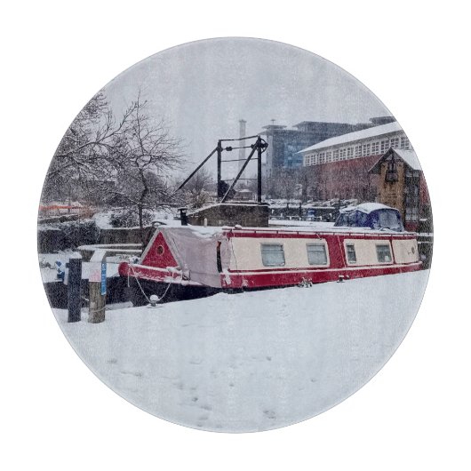 Kanaalboot, in de sneeuw snijplank (Voorkant)