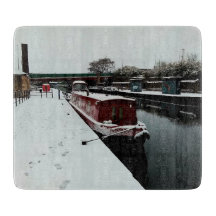 Kanaalboot, in de winter