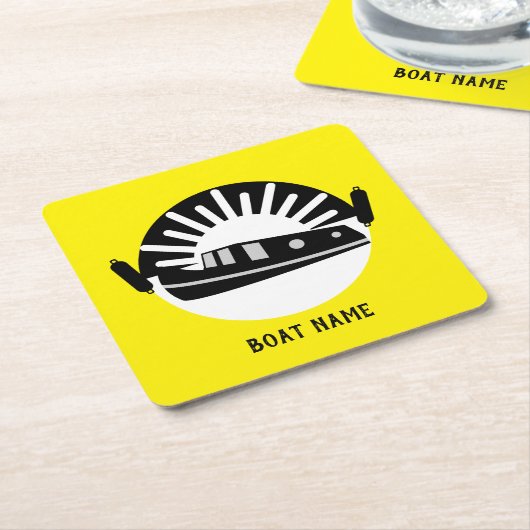 Kanaalboot met Narrowboot Lef Doormat Reizen Mug Kartonnen Onderzetters (Schuin)