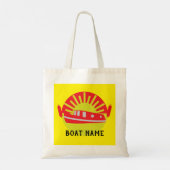 Kanaalboot met Narrowboot Lef Doormat Tote Bag (Achterkant)