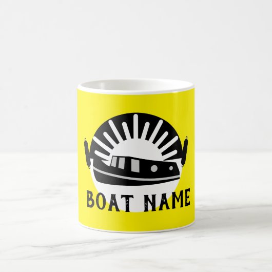 Kanaalboot met Narrowboot Lef Doormat Travel Mug Koffiemok (Center)