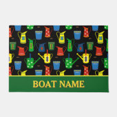 Kanaalboot smalboot naam patroon deurmat (Voorkant)