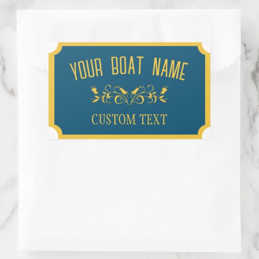 Kanaalboot Traditionele Aangepaste Botnaam Rechthoekige Sticker (Tas)