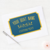 Kanaalboot Traditionele Aangepaste Botnaam Rechthoekige Sticker (Envelop)