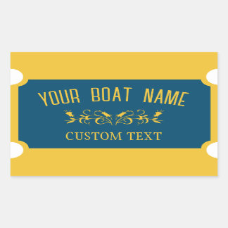 Kanaalboot Traditionele Aangepaste Botnaam Rechthoekige Sticker